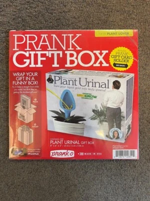 PRANK-O FUNNY JOKE PRANK GAG GIFT GIFT BOX 8"x6"x2" - PLANT URINAL