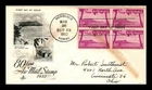 US COVER AIR MAIL 80C FIRST DAY ISSUE SCOTT C46 BLOCK OF 4 HONOLULU HAWAII