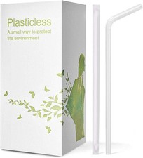 200 Count 100 Plant-Based Wrapped Compostable Straws - Plasticless