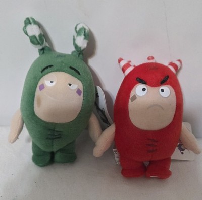 New with Tags - Oddbods Plush Lot Of 2 Red Fuse & Green Zee