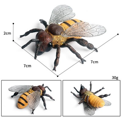 Biene/Wespe Modell Insektenmodelle Lehrmaterial PVC Spielzeug Brand New
