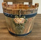 Vintage Weller Art Pottery Woodrose Handled Jardinere 7” As Is L@@K