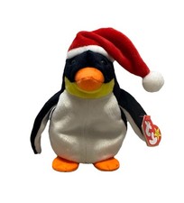 TY Beanie Baby - ZERO the Penguin (6 inch) Christmas Hat- MWMTs Stuffed Animal