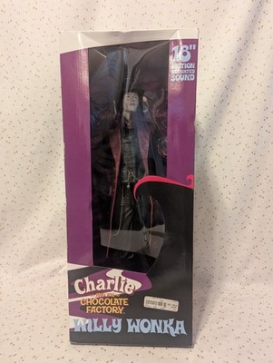 NECA Willy Wonka 18  Motion Activated Doll Charlie & The Chocolate Factory 2005
