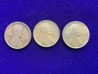 3 - 1909 VDB Lincoln Pennies one dented