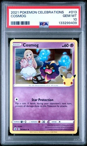 2021 POKEMON CELEBRATIONS #013 COSMOG PSA 10