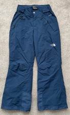 North Face Dryvent Snow Pants Girls Medium 10-12 Blue Ski Outdoor Winter EZ Grow