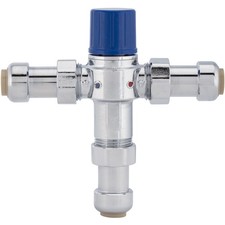 Jones Stephens C77469LF 3/4" PlumBite Push On Thermostatic Mixing - Brass