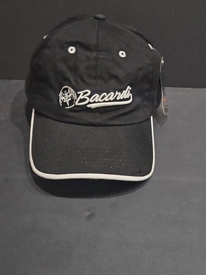 BACARDI BEAUTIFUL NEW BLACK BAT 62 ADJUSTABLE BACARDI BRAND HAT CAP ***