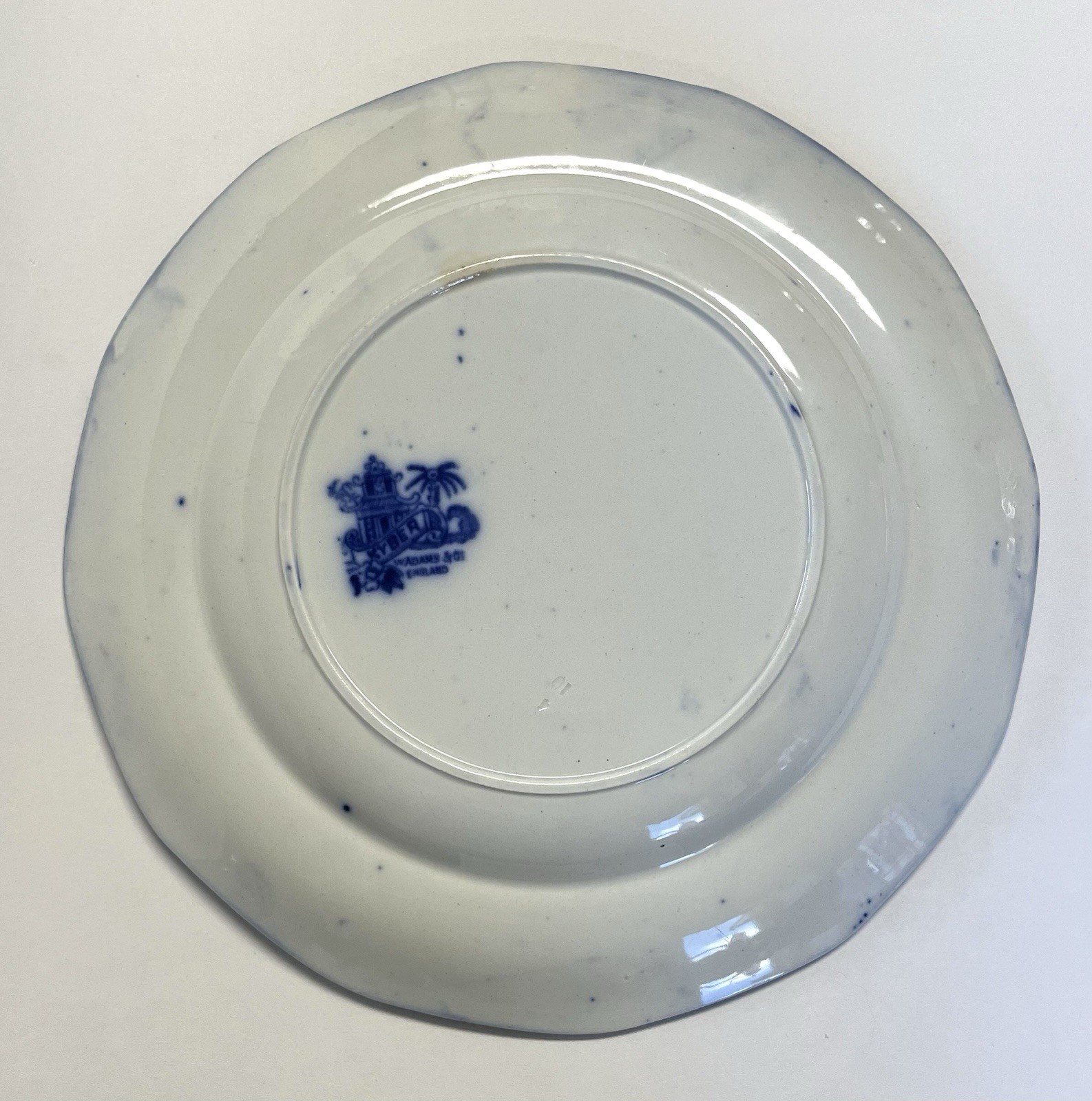 Set of 3 William Adams Kyber Dinner Plate 10" Flow Blue Earthenware England