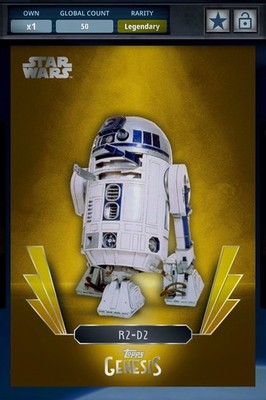 Topps Star Wars Digital Card Legendary 2025 Genesis Gold R2-D2 (50cc)