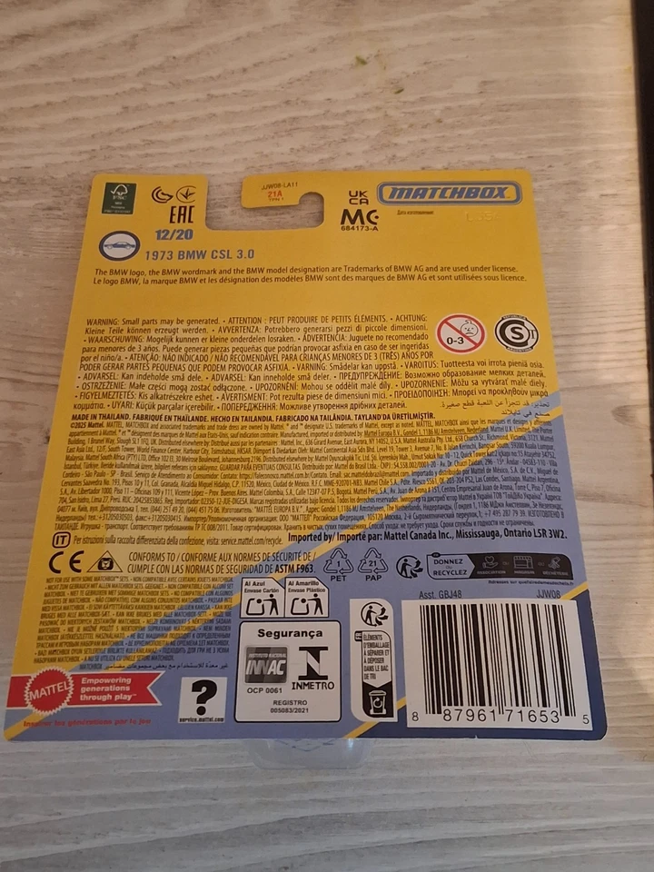 Matchbox Collectors Series: 1973 BMW CSL 3, 0 OVP - Bild 2 von 2