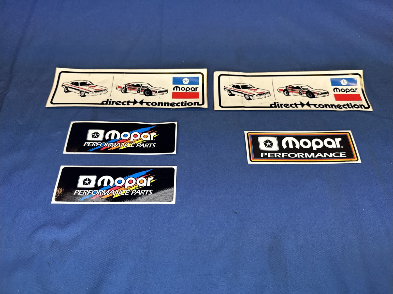 Lot of 5 Vintage Mopar Performance & Direct Connection Parts Stickers Decals