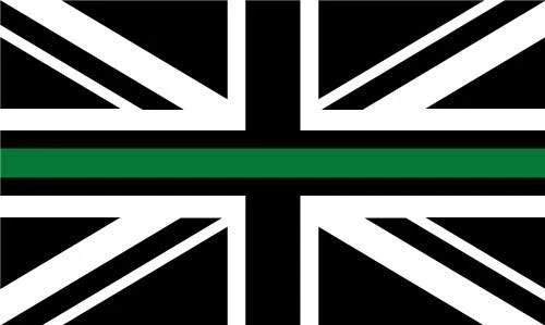 Thin Green Line UK Ambulance Flag Self Adhesive Vinyl Sticker