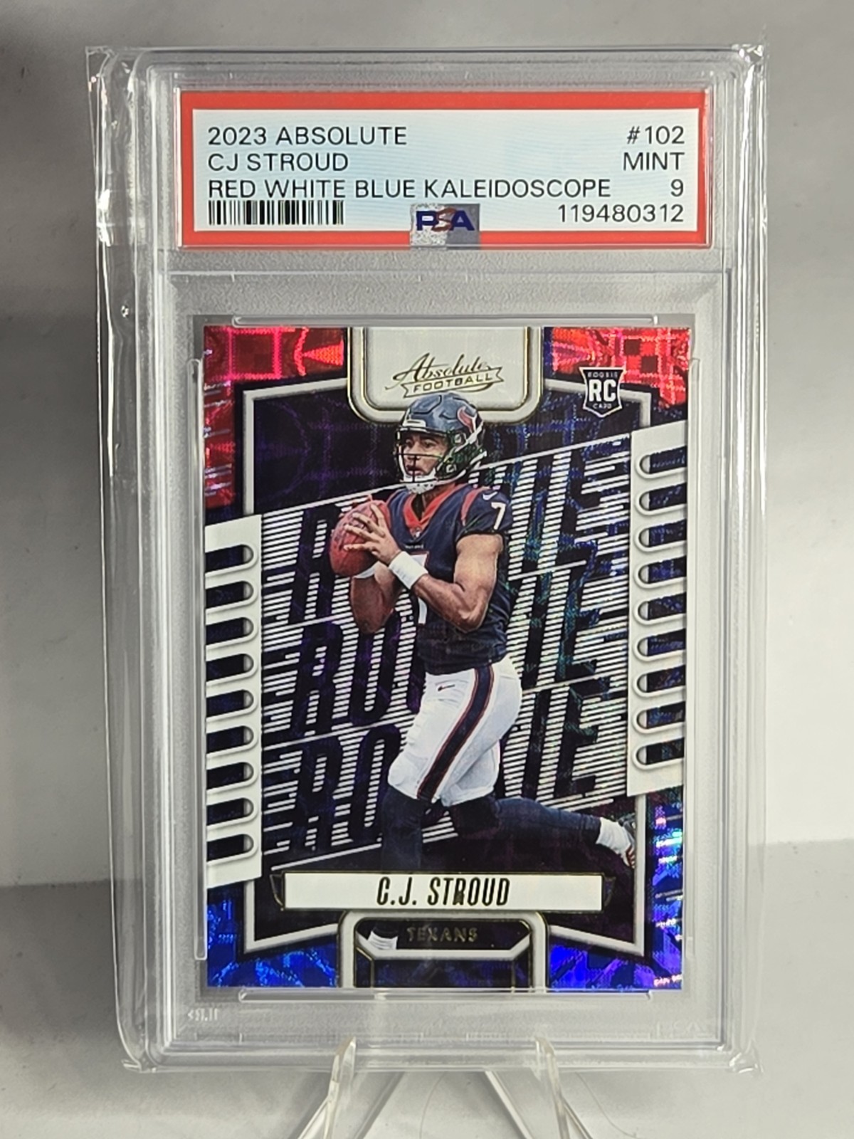 2023 Absolute #102 CJ Stroud Red White Blue Kaleidoscope RC PSA 10 Rookie Card