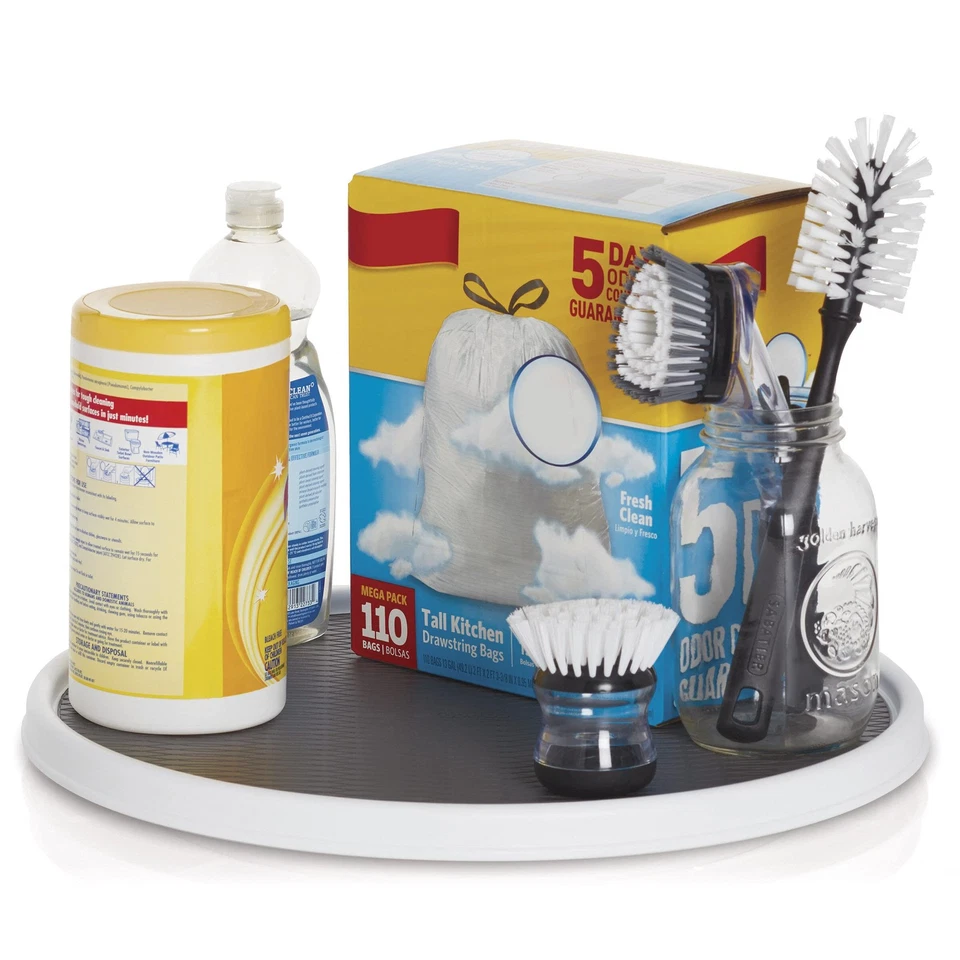 18-Inch Lazy Susan Turntable Organizer, Non-Skid for Pantry or Cabinet - Image 3 of 4