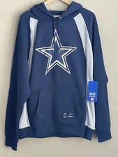 Dallas Cowboys NFL Logo Mens Blue/Gray Ultra Game Hoodie Size XL NEW w/ Tags