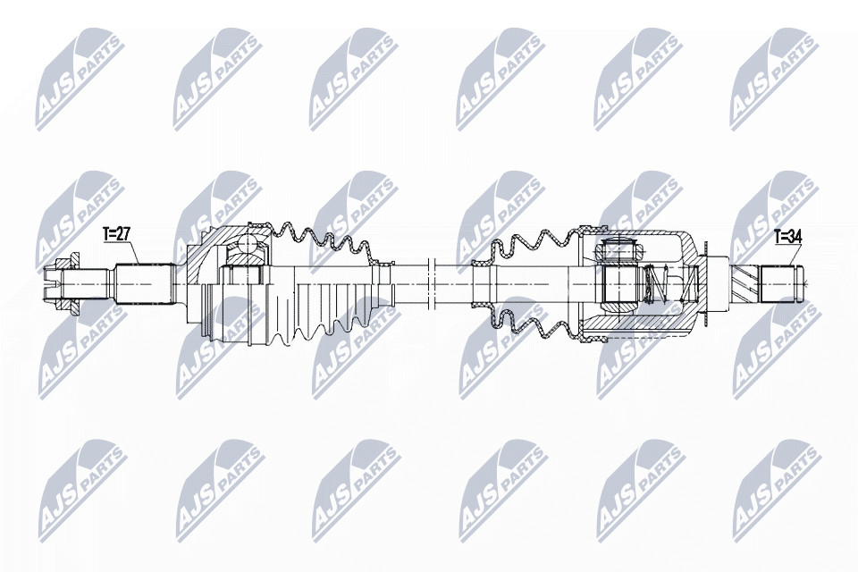 Front Left NTY NPW-RE-202 Drive Shaft for MERCEDES-BENZ,RENAULT - Image 5