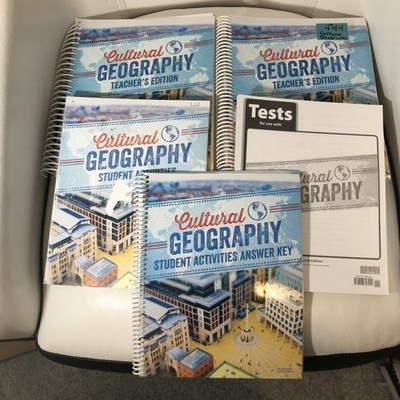 BJU Press CULTURAL GEOGRAPHY Book Set Teacher Edition Student Activities Grade 9