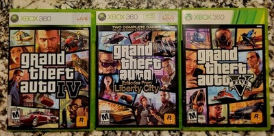 Grand Theft Auto IV, V & EPISODES FROM LIBERTY CITY/ CIB/ TESTED/ MANUAL 