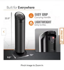 Lasko Tower 23-inch 1500-Watt Electric Ceramic Oscillating Space Heater