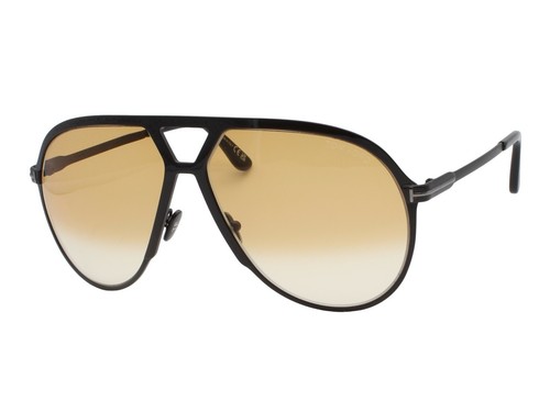 Tom Ford Xavier TF 1060 01F Shiny Black Brown Gradient Sunglasse 64-14-135 WCase - Picture 1 of 5