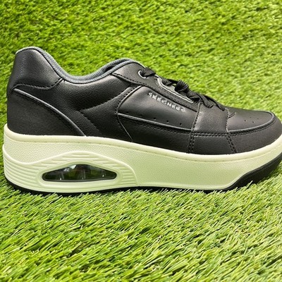 Skechers Uno Court Low-Post Mens Size 9 Black Athletic Leather Shoes Sneakers
