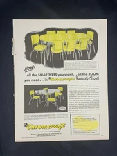 Magazine Ad* - 1950 - Chromcraft Dining Sets - Mid Century Modern