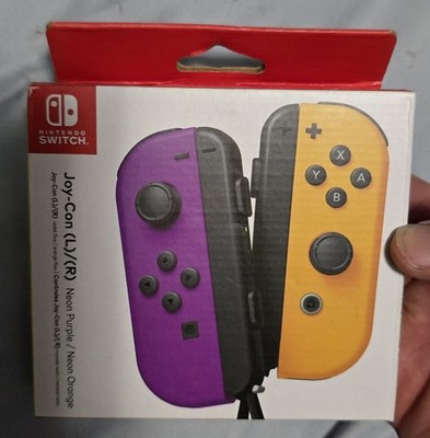 New Nintendo Switch Joy-Con (L/R) Neon Purple/Orange Wireless Controller Set **