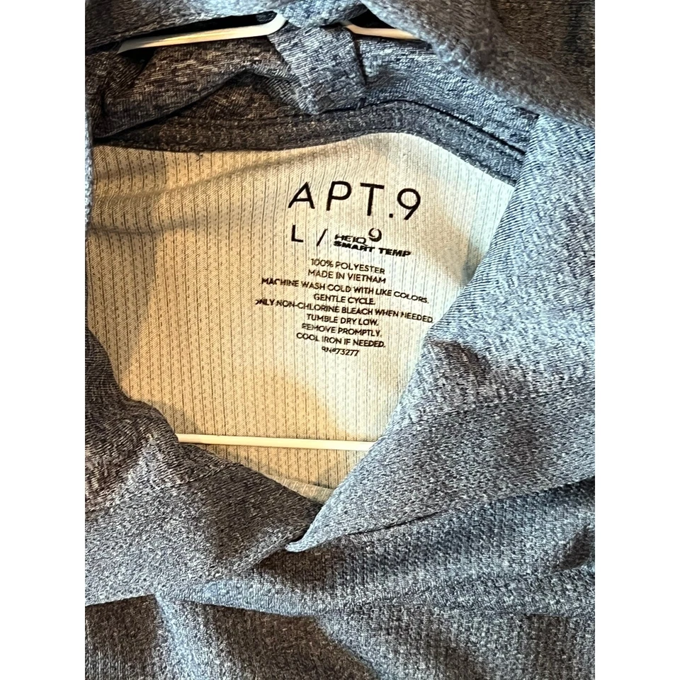 Apt. Sudadera con capucha gris delgada 9 para hombre L Foto 3 de 3