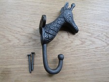 Rustic iron coat hook HEAVY decorative Cast iron Rustic robe hook vintage old