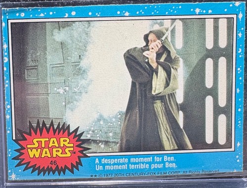 1977 OPC Star Wars #46 A desperate moment for Ben — Raw