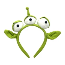 1PCS Green Toy Story Alien Headband Stretchy Plushy Three-eyed Cute... 