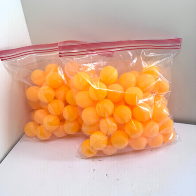 Orange Ping Pong Balls Bulk Lot Table Tennis Practice Game Room Party Supplies