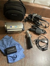 Sony Handycam DCR-SR68 Silver 80GB Camcorder w/Accessories-Works READ PLEASE 