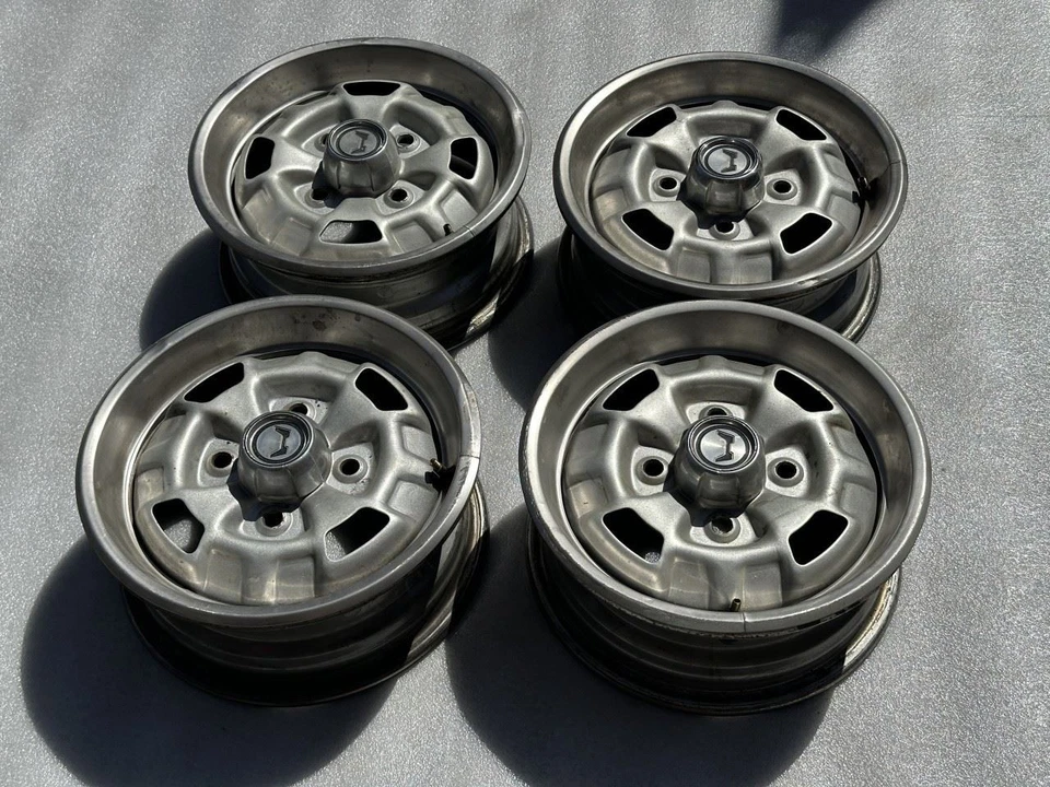 1979 HONDA ACCORD WHEELS RIMS SET YUNO 13x5 13" 42700689951 - Image 2 of 4