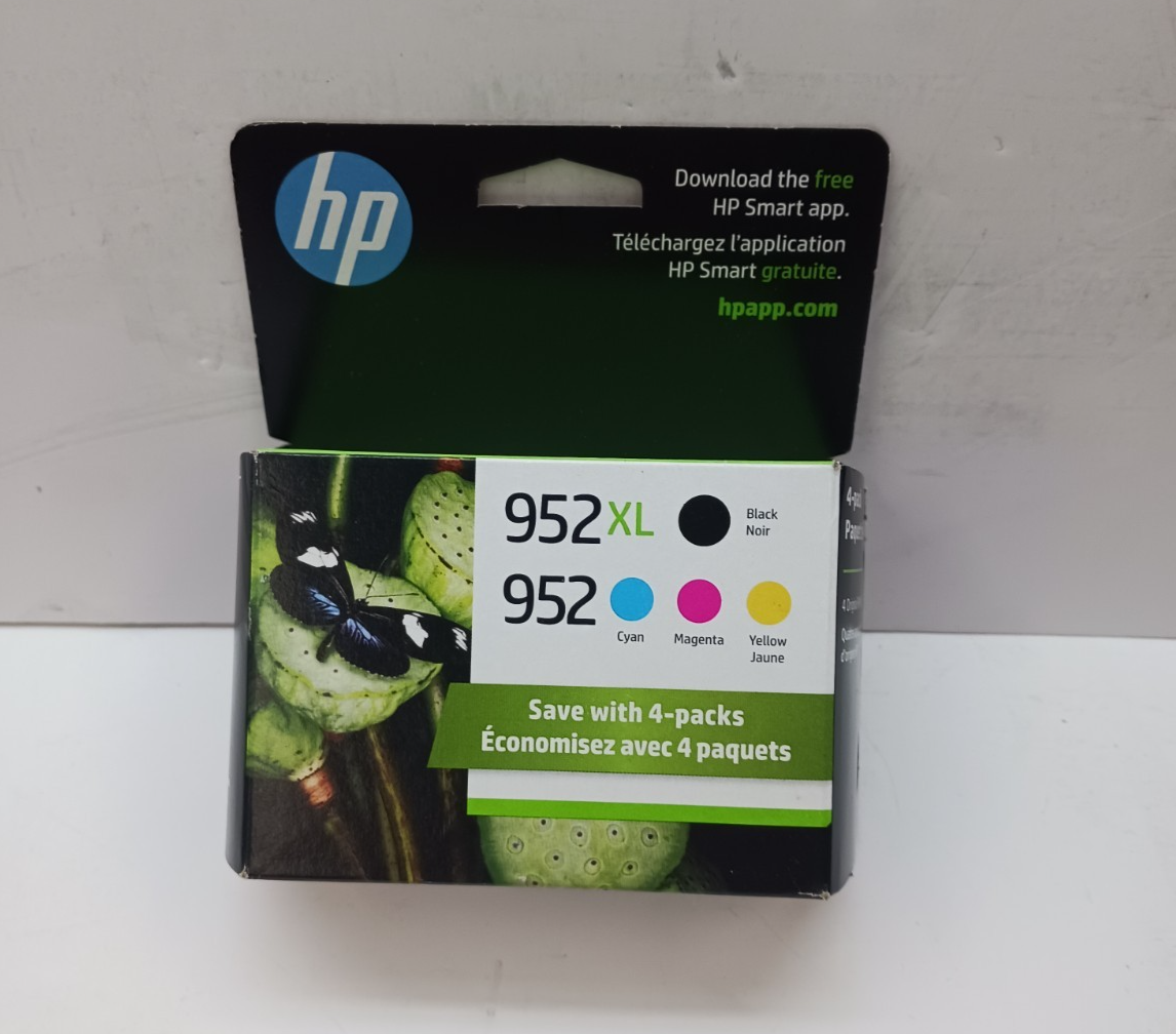 HP 952XL Black & 952 Color Ink Combo Pack of 4 ink cartridges Exp 02/25 ...