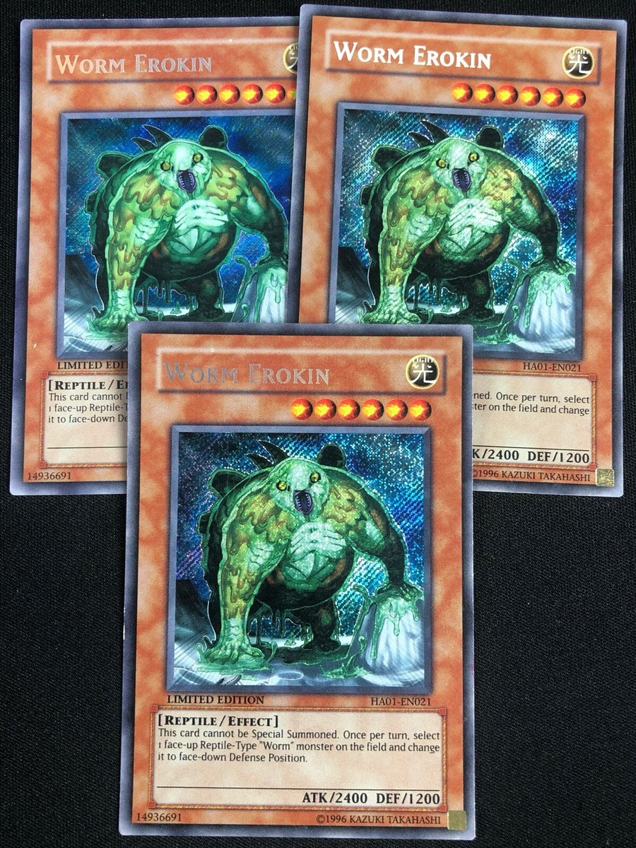 YUGIOH WORM EROKIN HA01-EN021 SECRET X3 NM | eBay YUGIOH WORM EROKIN HA01-EN021 SECRET X3 NM | eBay