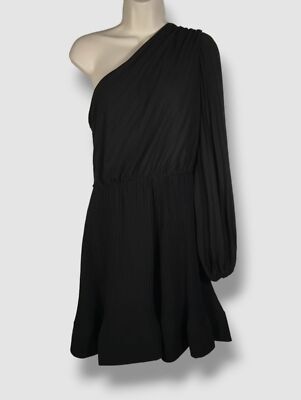 pleated one shoulder mini dress Seaside Whisper One Shoulder Plisse Mini Dress  VICI