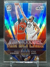 RUDY GOBERT 2021-22 OPTIC AIR DEFENSE BLUE PRIZM #1/85 JAZZ (BOOKEND)