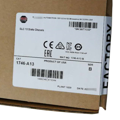 New In Box Allen-Bradley 1746-A13 SLC500 13Slots PLC Chassis Rack 1746A13