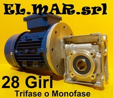 Motoriduttore 28 Giri HP 0,5 Riduttore di giri Motore Monofase Trifase Kw 0,37