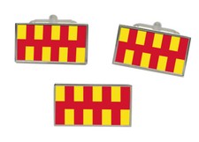 Northumberland (England) Flag Cufflink and Tie Pin Set