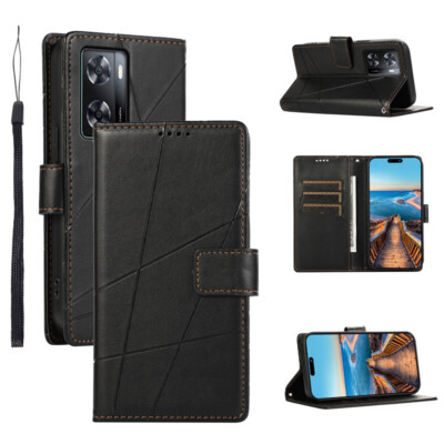 Slim Retro Wallet Leather Flip Case For Oppo A38 A78 A57 5G A77 A96 A76 A58