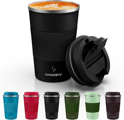 12Oz Travel Mug, Insulated Coffee Cup with Leakproof Lid, Vacuum Stainless Steel