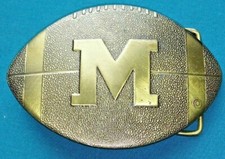 1976 TamBeck U OF M FOOTBALL BELT BUCKLE MICHIGAN WOLVERINES NEW OLD STOCK 5840