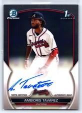 2023 BOWMAN BASEBALL 1ST BASE AUTOGRAPH #CPA-AT AMBIORIS TAVAREZ BRAVES