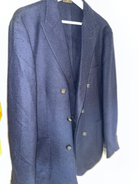 Nervesa Navy Zweireiher Blazer - EU 50/52 (US 40/42) - unkonstruiert, sportlich