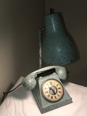 Mid-Century Modern Trey Boye Blue Paint Unique Lamp Cigarette