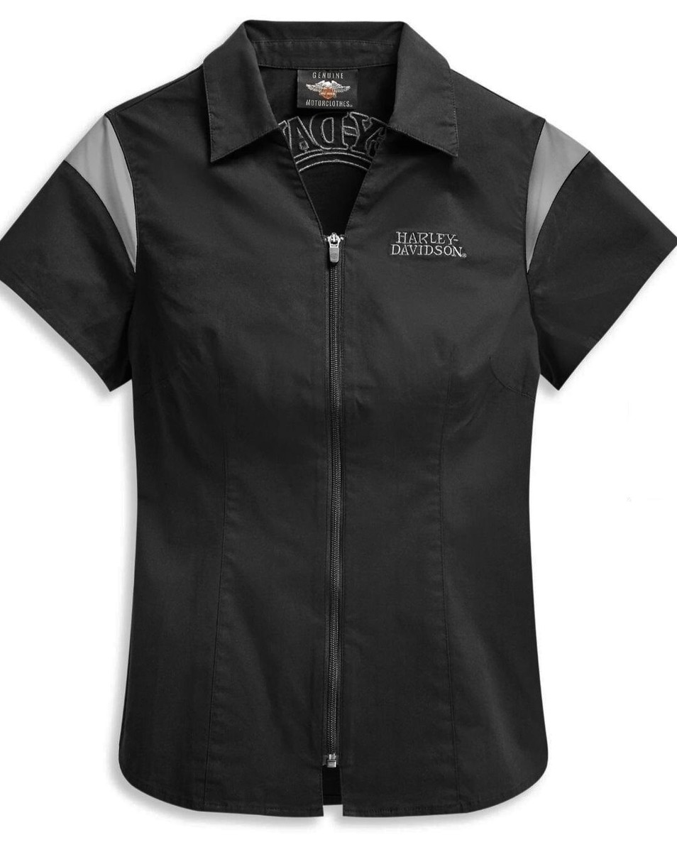 nwt Harley-Davidson® Womens Willie G Skull Zip-Front Woven
